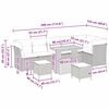 vidaXL Градински Софа Комплект 9 pcs Бежово полиратан