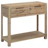 vidaXL Конзолна маса, 82x33x73 cм, акациево дърво масив