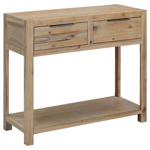 vidaXL Конзолна маса, 82x33x73 cм, акациево дърво масив