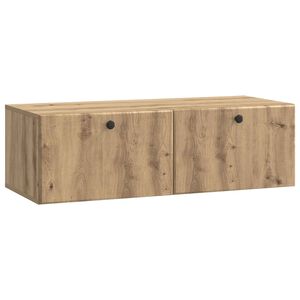 vidaXL Стенно монтиран ТВ шкаф Дъб артизан 98 x 41 x 30 см