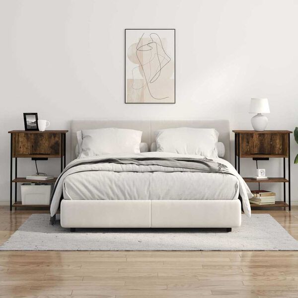 vidaXL Нощен шкаф Димян дъб 55 x 31 x 76 см Инженерно дърво