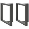vidaXL Крака за трапезна маса, Т-образни, 2 бр., антрацит, 80x35x(72-73) см, стомана