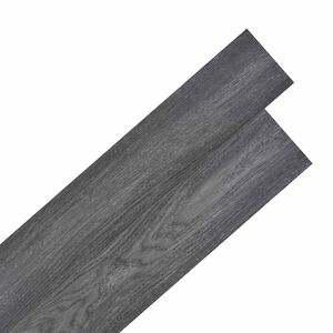 vidaXL Самозалепващи PVC дъски за под Черен и бял 30,5 x 61 см 28 бр.