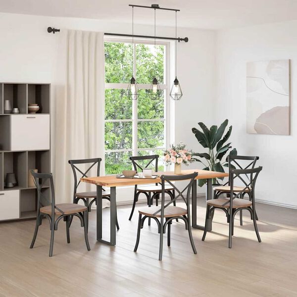 vidaXL Крака за конзолна маса, U-образни, 2 бр., антрацит, 28 x (72-73) см, стомана