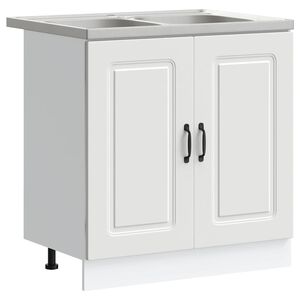 vidaXL Кухненски шкаф Kalmar Бяло 80 x 46 x 81,5 см