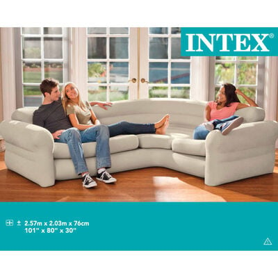 Intex Надуваем ъглов диван/канапе 257x203x76 см 68575NP