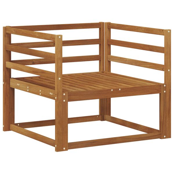 vidaXL Среден диван за открито Солидно акациево дърво Естествен