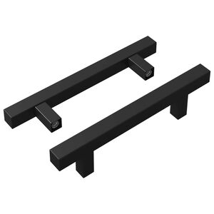 vidaXL Дръжка за шкаф 2 бр. Черно 150 x 12,3 x 35,2 мм