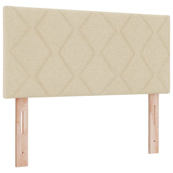 vidaXL Облегалка за глава Крем 100 cm текстил