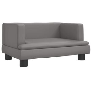 vidaXL Детски диван сиво 60x40x30 см изкуствена кожа