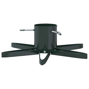 vidaXL Статив за коледно дърво 1.73 Зелен 50 х 50 х 15,5 см Стомана