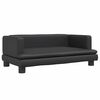 vidaXL Кучешко легло, черно, 80x45x30 см, изкуствена кожа