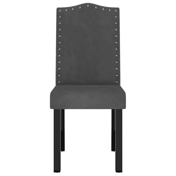 vidaXL Трапезни столове, 2 бр, тъмносиви, кадифе