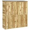 vidaXL Градинска барака за инструменти, 163x50x171 см, бор масив