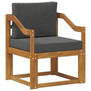 vidaXL Външен диван Солидно акациево дърво и полиестер Естествен