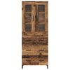 vidaXL Висок шкаф Старо дърво 69,5 x 34 x 180 см Инженерно дърво