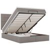 vidaXL Османска легло с матрак и LED, кафяво, 140x190 см, плат