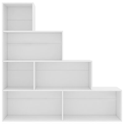 vidaXL Библиотека/разделител за стая, бяла, 155x24x160 см, ПДЧ