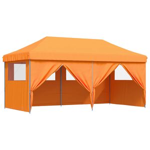 vidaXL Парти шатър 292 x 580 x 315 см Оранжево Оксфордска тъкан