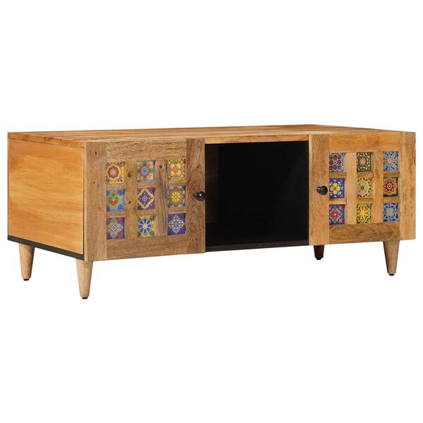 vidaXL Масичка за кафе Естествен Размер 100 x 54 x 40 см