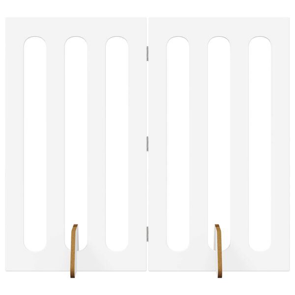 vidaXL Сгъваема ограда за домашни любимци 2 pcs Бял 100,5 x 38 x 90 см