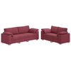 vidaXL Диван 2 pcs Виненочервен 219 x 80 x 82 см текстил