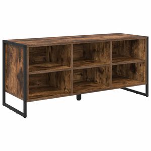 vidaXL Шкаф за обувки 100 x 35 x 44 см Инженерна дървесина Димящ дъб