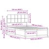 vidaXL Леглова рамка с тапицирана гръбна част Таупе 120 x 190 cm