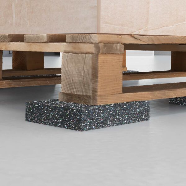 vidaXL Гумена валяк Черно Каучук