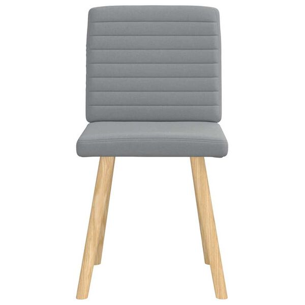 vidaXL Трапезни столове, 2 бр, светлосиви, текстил