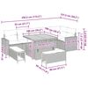vidaXL Градински Софа Комплект 9 pcs Бежово полиратан
