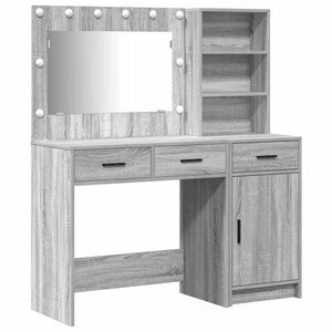 vidaXL Тоалетка 2 бр. Сив 78,5 x 41 x 135 см Инженерна дървесина