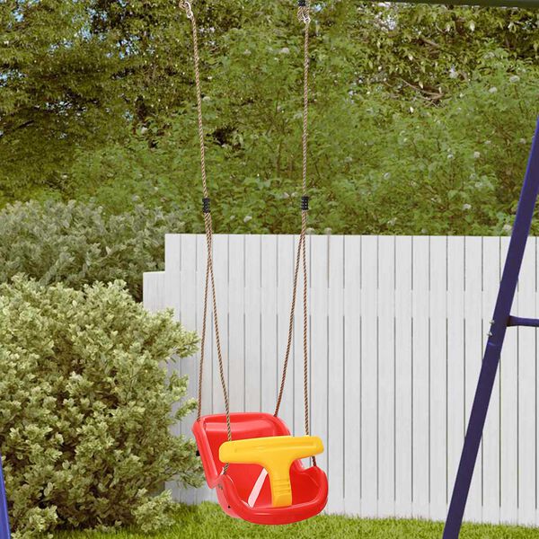 vidaXL Бебешка люлка Червено 36 x 43 x 42 см Пластмаса