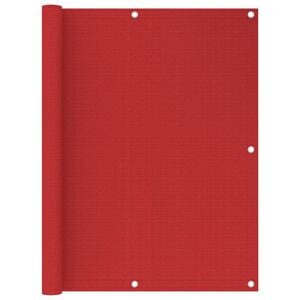 vidaXL Балконски параван, червен, 120x500 см, HDPE