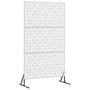 vidaXL Екран за уединение 100 x 50 x 180 см Неръждаема стомана