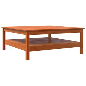 vidaXL Кафе маса, восъчнокафяв, 100x100x40 см, борово дърво масив