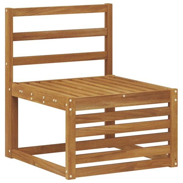 vidaXL Комплект секционен диван 7 pcs Естествен Солидно акациево дърво