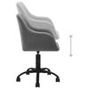 vidaXL Въртящи се трапезни столове, 6 бр, светлосиви, текстил