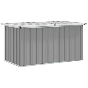 vidaXL Градински сандък за съхранение, сив, 129x67x65 см