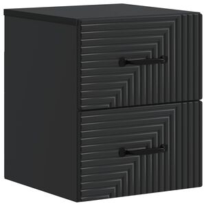 vidaXL Спален шкаф с монтаж на стена Черно 34,5 x 33 x 40 см