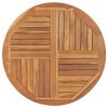 vidaXL Плот за маса, тиково дърво масив, кръгъл, 2,5 см, 90 см