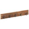 vidaXL Закачалка с 5 куки, 100x2,5x15 см, регенерирано дърво масив