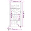 vidaXL Градинска порта, антрацит, 100x200 см, стомана, бамбуков дизайн