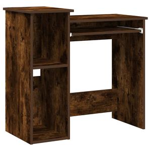 vidaXL Бюро с рафтове, опушен дъб, 84x40x78 см, инженерно дърво