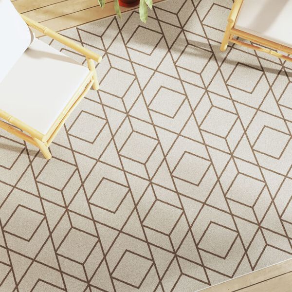 vidaXL Килим за открито и закрито къс косъм шарен 190x300 см неплъзгащ