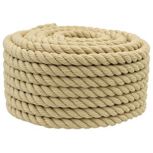 vidaXL Въже за лодка 18 mm 100 m Натурално
