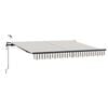 vidaXL Прибираща се тента Светлосив и бял 300 x 250 cm Полиестер
