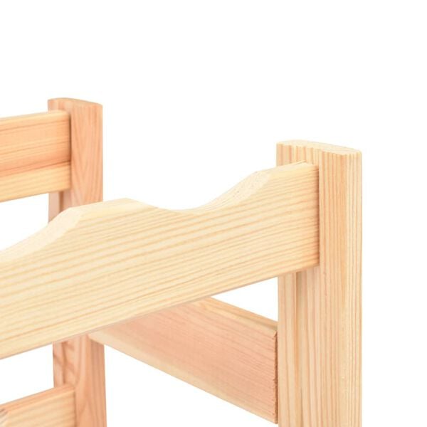 vidaXL Стойка за вино за 16 бутилки, борова дървесина