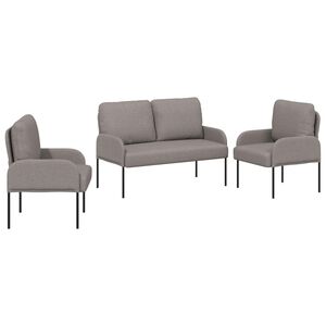 vidaXL Комплекти дивани 3 pcs Таупе 115 x 56 x 80 см Шперплат