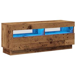 vidaXL ТВ шкаф с LED осветление, 100x35x40 см, инженерно дърво